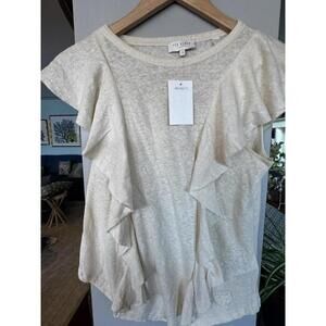 Ted Baker Women's NWT Overstock Cream Top Cottagecore Quiet Luxury Capsule